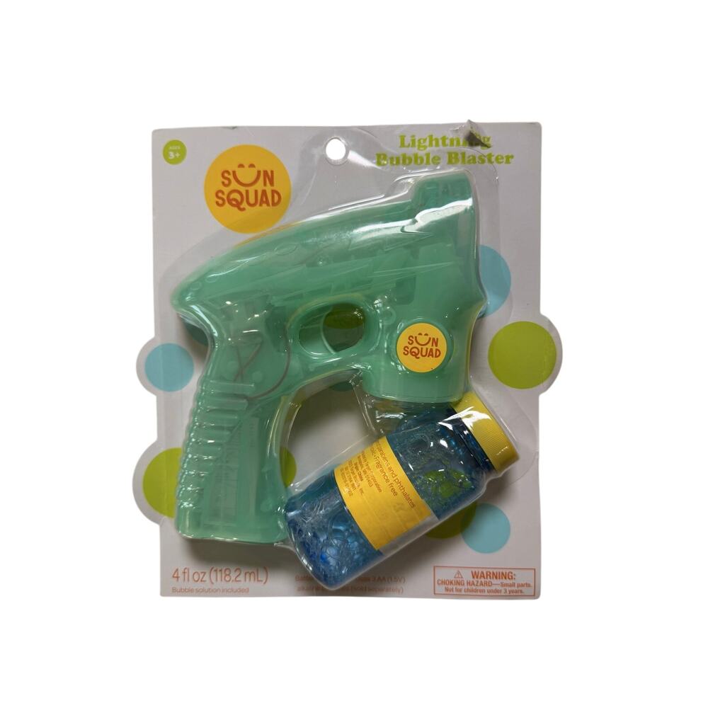 Lightning Bubble Blaster Bubble Gun with 4 oz Solution